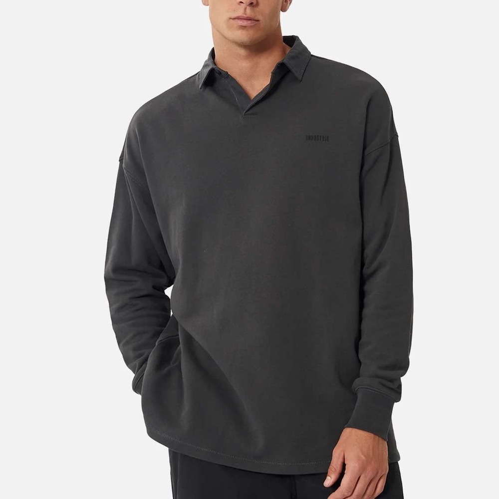 INDUSTRIE The McBride Long Sleeve Tee Onyx‎ Size Large Men's New With Tags
